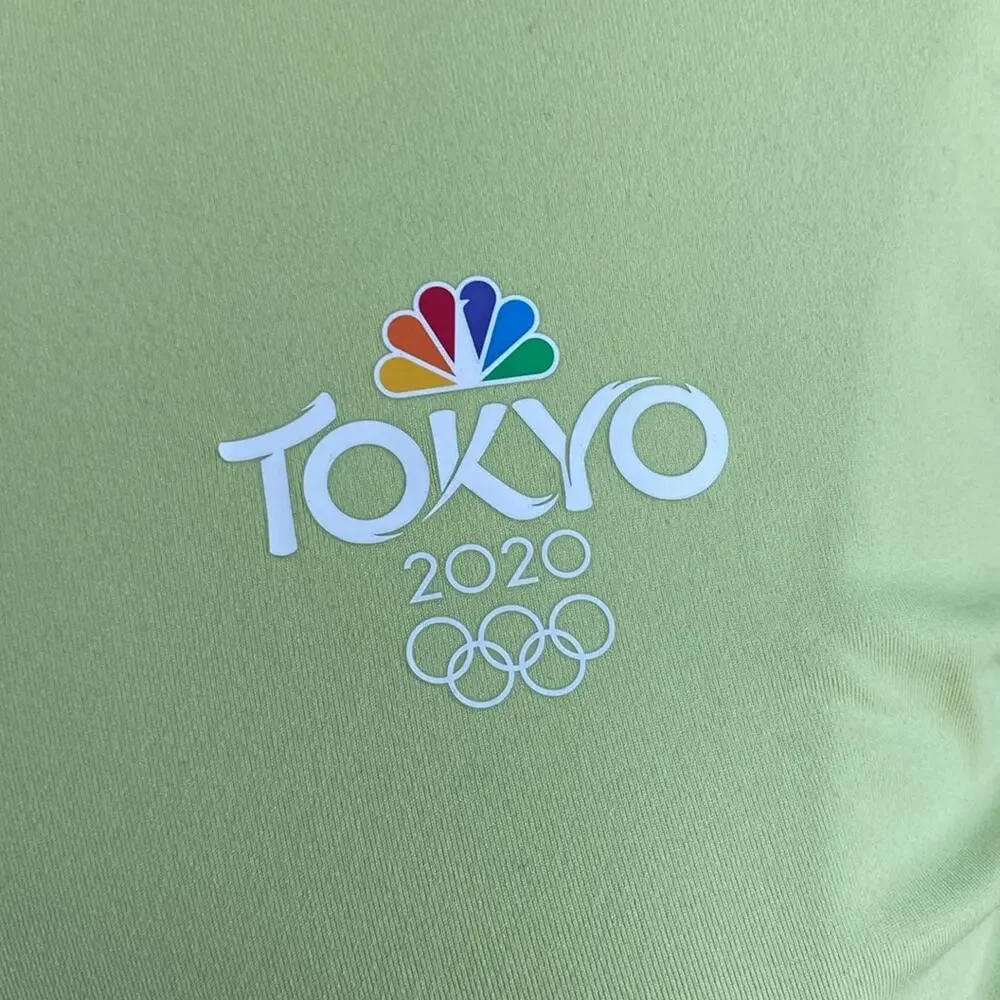 NIKE Tokyo Olympics Pullover Womens Sz Small Green 2020 Athleisure Quarterzip
